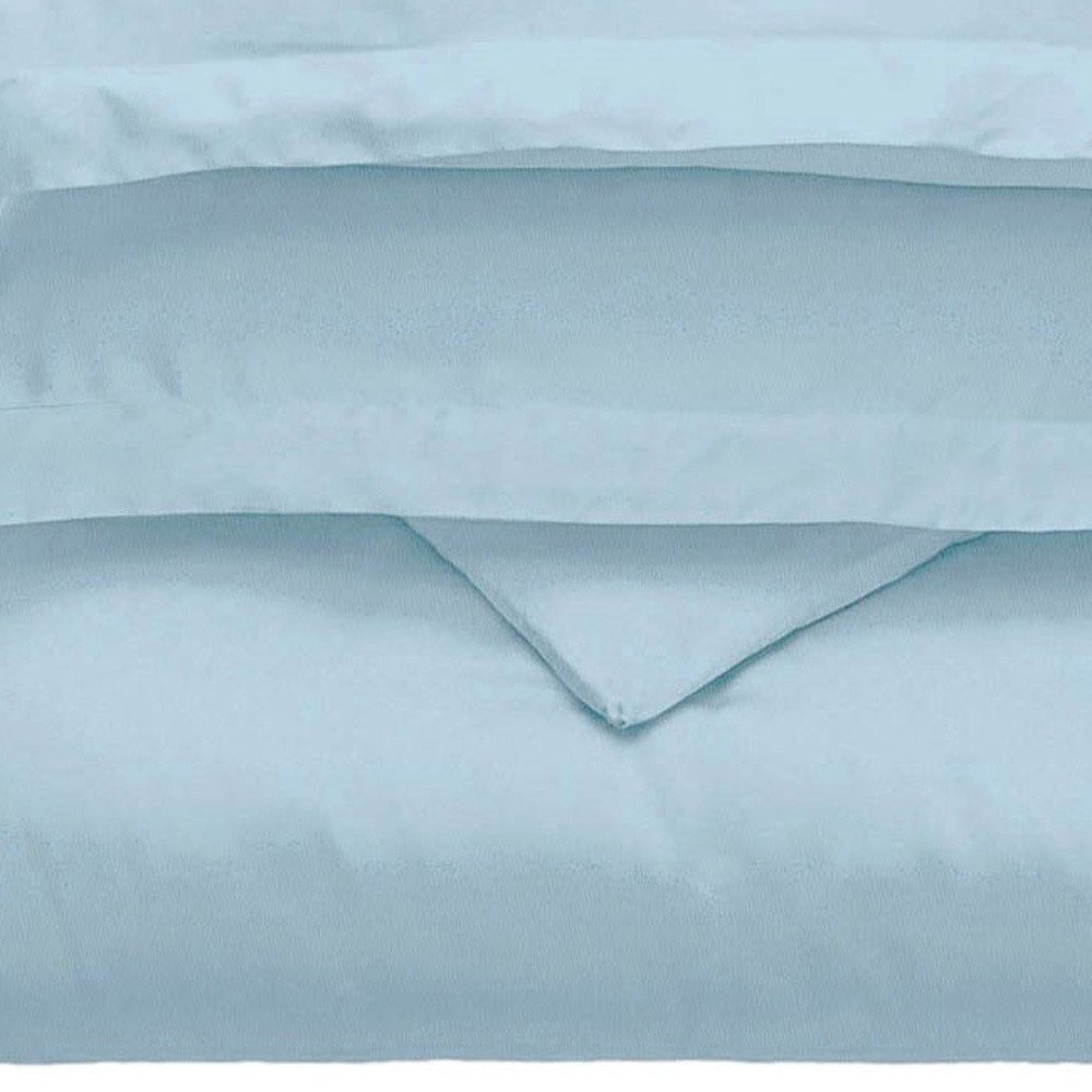 Light Blue King Modal Washable Duvet Cover Set With Two Shams — view 4