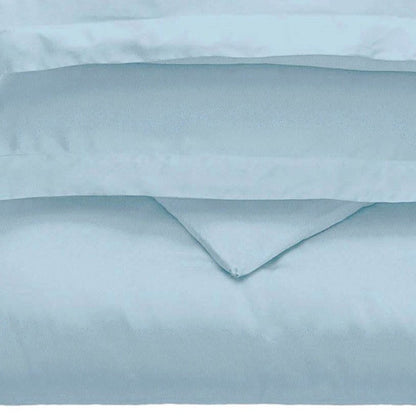 Light Blue King Modal Washable Duvet Cover Set With Two Shams