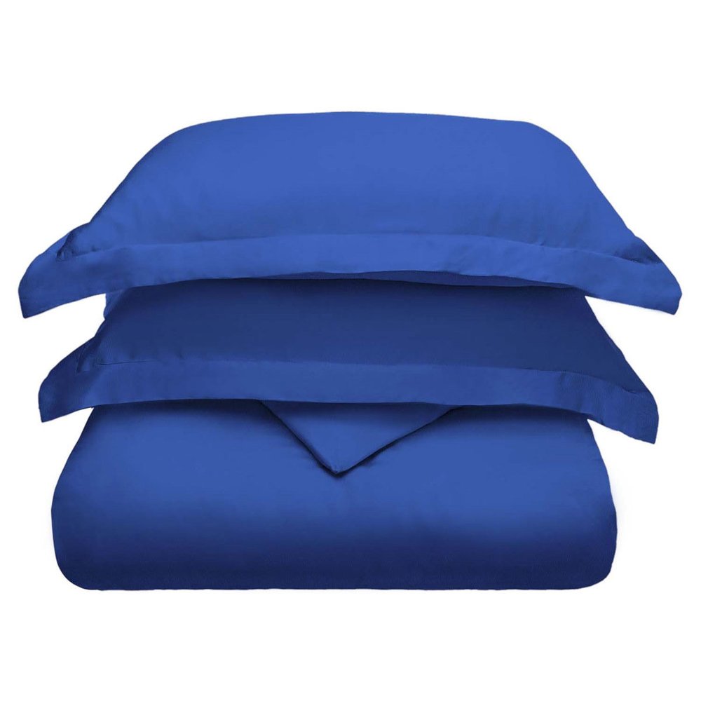 Navy Blue King Modal Washable Duvet Cover Set With Two Shams — view 1
