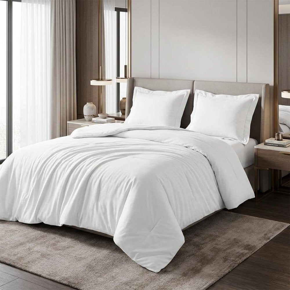 White King Cotton Blend 300 Thread Count Washable Duvet Cover Set HomeRoots