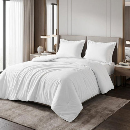 White King Cotton Blend 300 Thread Count Washable Duvet Cover Set HomeRoots