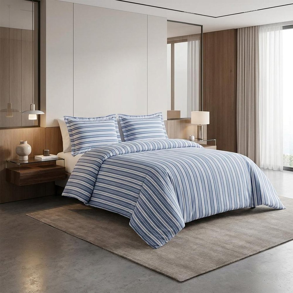 White King Cotton Blend 300 Thread Count Washable Duvet Cover Set HomeRoots