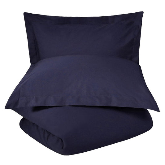 Blue Queen Cotton Washable Duvet Cover Set With Two Shams HomeRoots