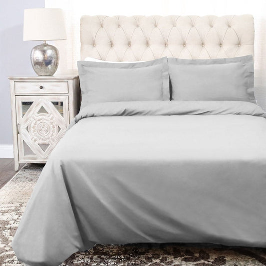 Platinum King Cotton Washable Duvet Cover Set HomeRoots