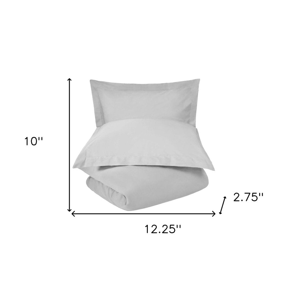 Platinum King Cotton Washable Duvet Cover Set HomeRoots