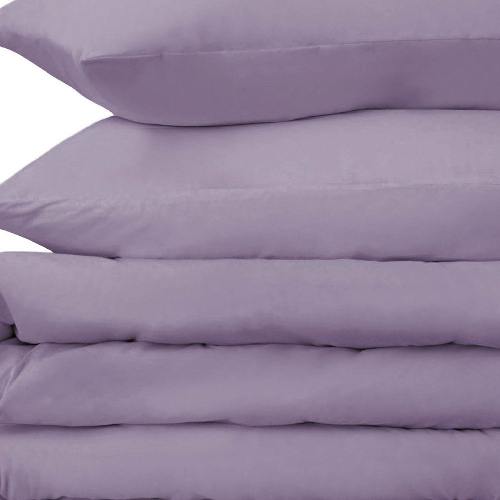 Lavender King Cotton Washable Duvet Cover Set With Two Shams — view 3