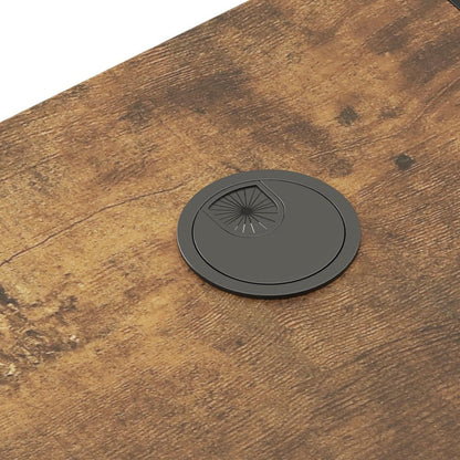 55" Adjustable Brown and Black and Black Computer Desk HomeRoots