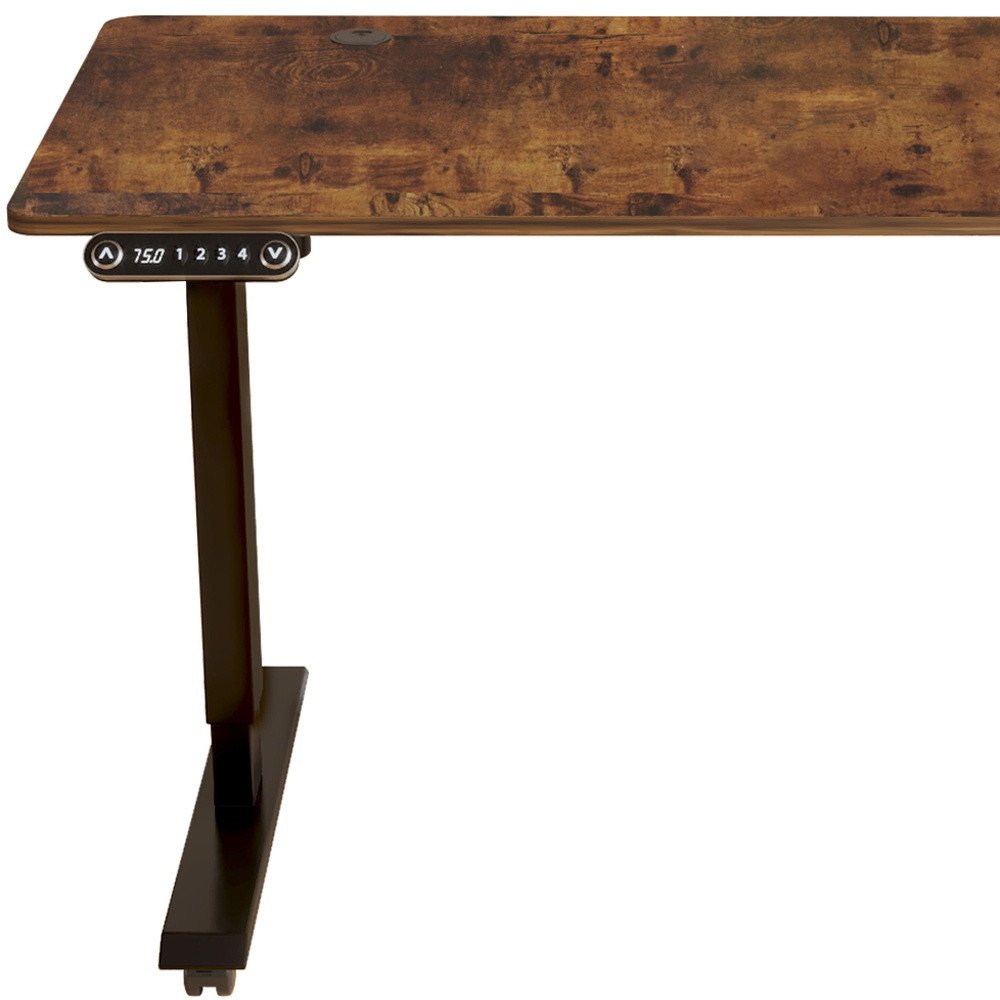 48" Adjustable Brown and Black Computer Desk HomeRoots