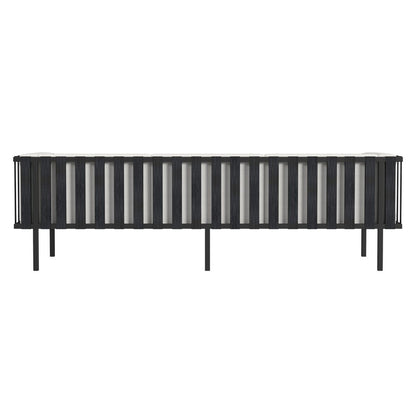 77" Black Iron and Cushions Patio Sofa HomeRoots