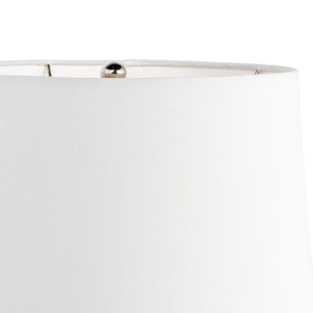 22" White and Gold Mercury Glass Table Lamp With White Cone Shade HomeRoots