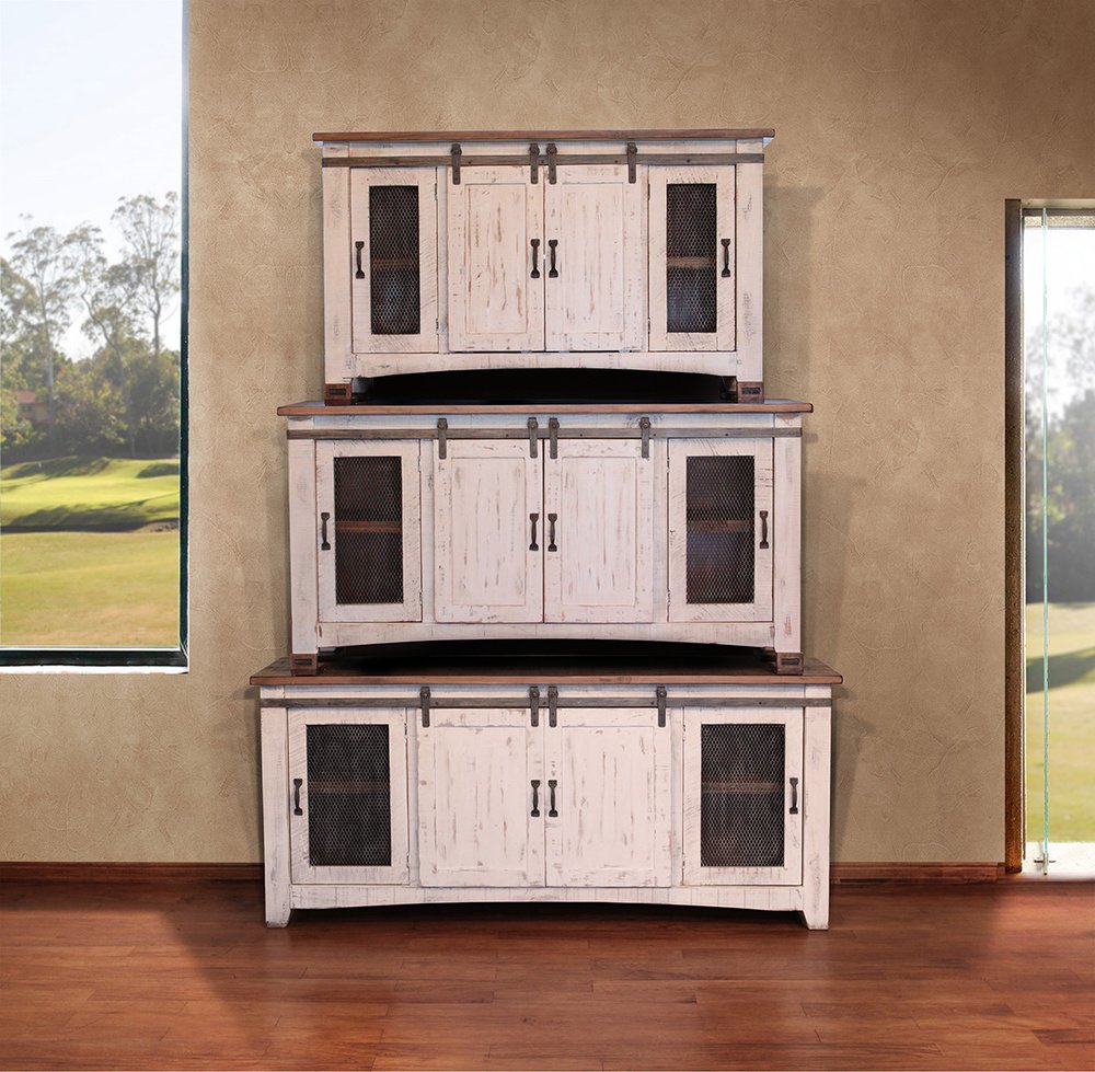 60" White Solid Wood Cabinet Enclosed Storage Distressed TV Stand HomeRoots