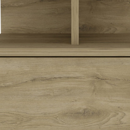 12" Beige Wood One Drawer Nightstand HomeRoots