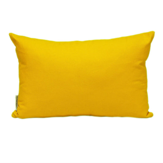 12" X 18" Yellow Cotton Lumbar Throw Pillow FurniFindUSA