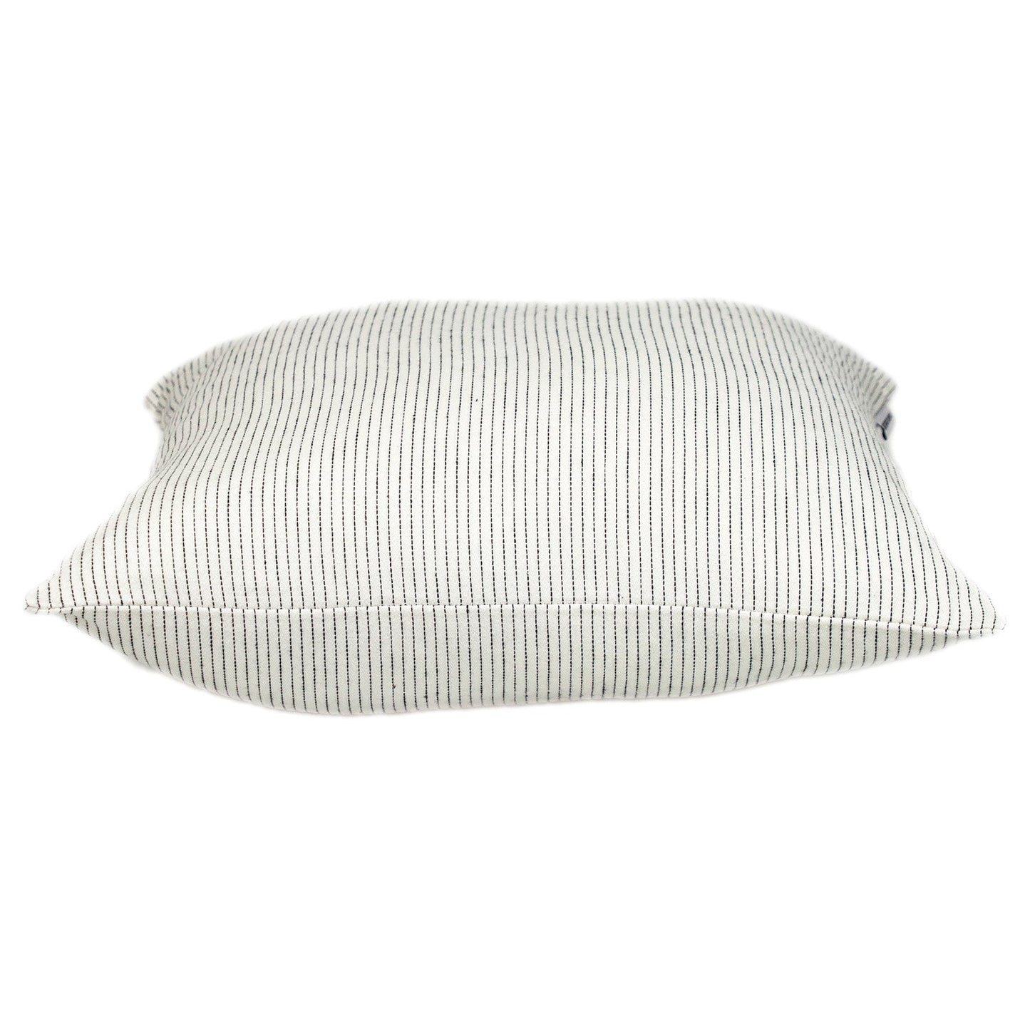 20" Brown and White Striped Cotton Throw Pillow 7.0" (L) x 20.0" (W) x 20.0" (H) FurniFindUSA