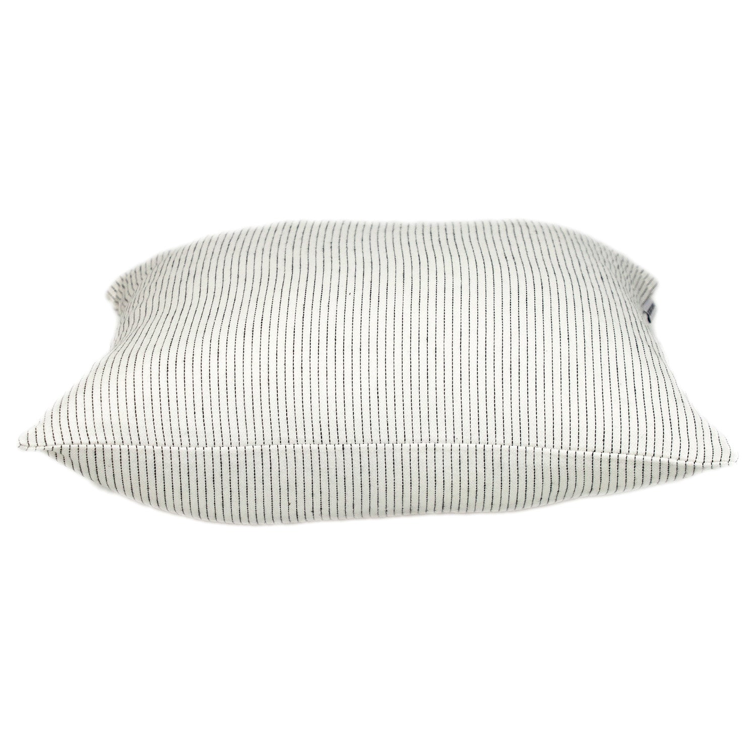 20" Brown and White Striped Cotton Throw Pillow 7.0" (L) x 20.0" (W) x 20.0" (H) FurniFindUSA