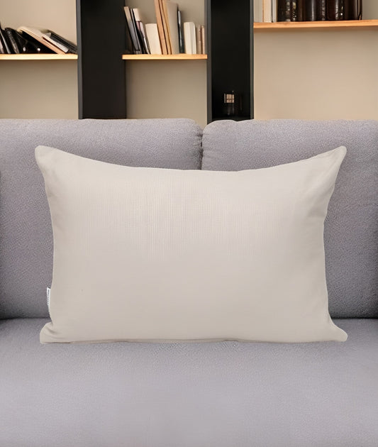 12" X 18" Natural Cotton Throw Pillow FurniFindUSA