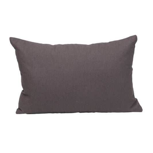 12" X 18" Gray Cotton Throw Pillow 7.0" (L) x 18.0" (W) x 12.0" (H) FurniFindUSA