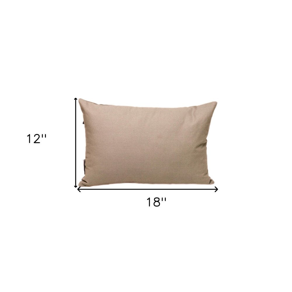 12" X 18" Gray Cotton Throw Pillow — view 5