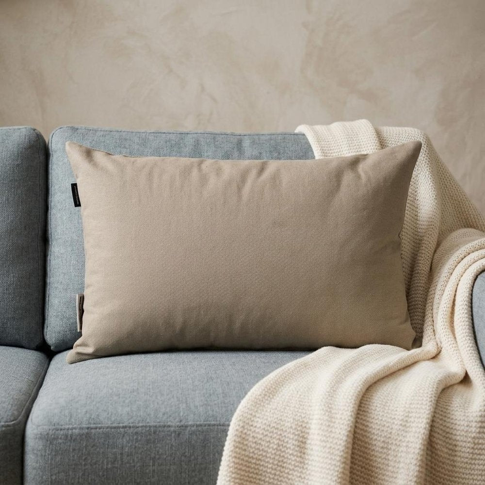 12" X 18" Gray Cotton Throw Pillow — view 6