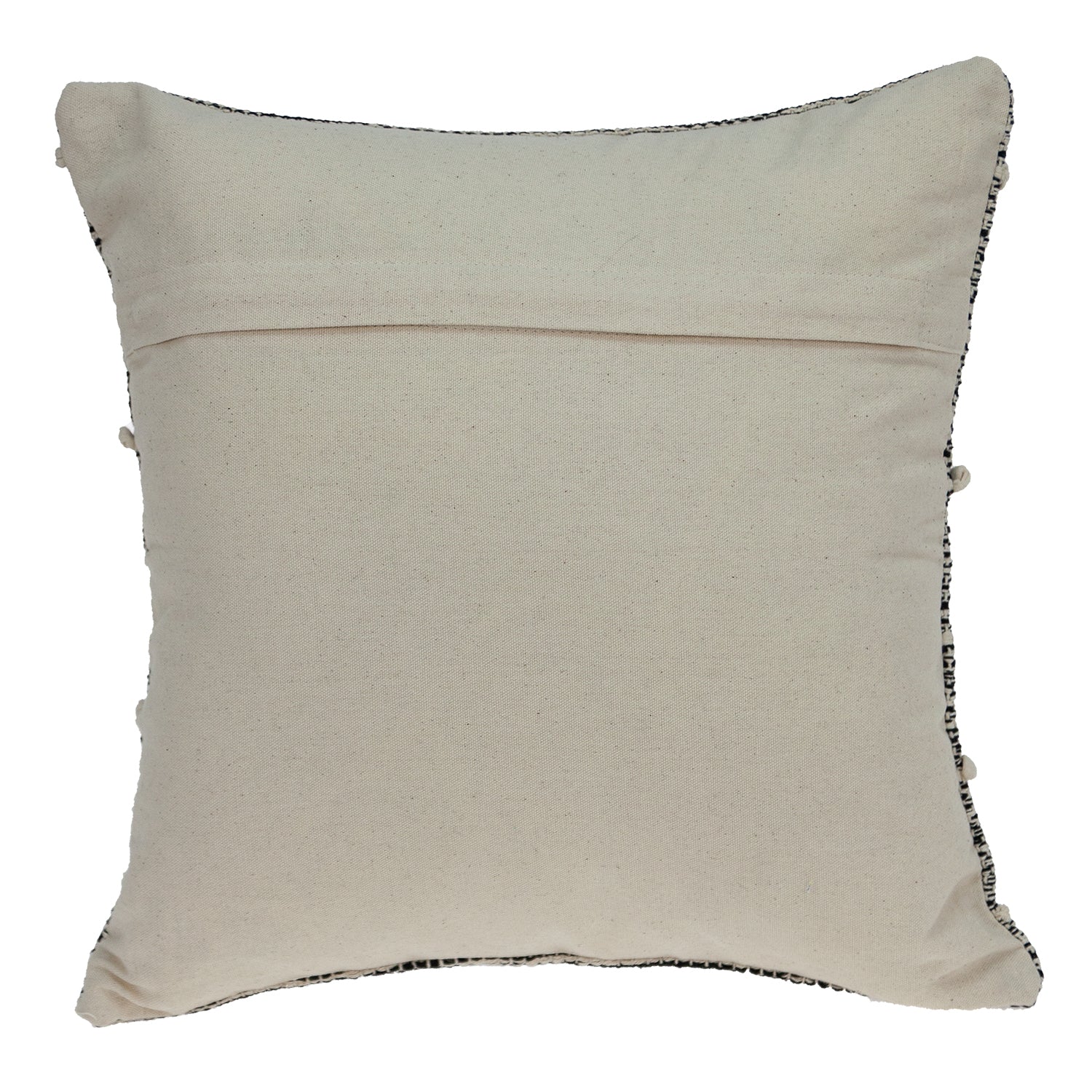 18" Beige and Black Striped Cotton Throw Pillow FurniFindUSA