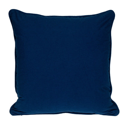 20" Blue Greek Key Cotton Throw Pillow FurniFindUSA