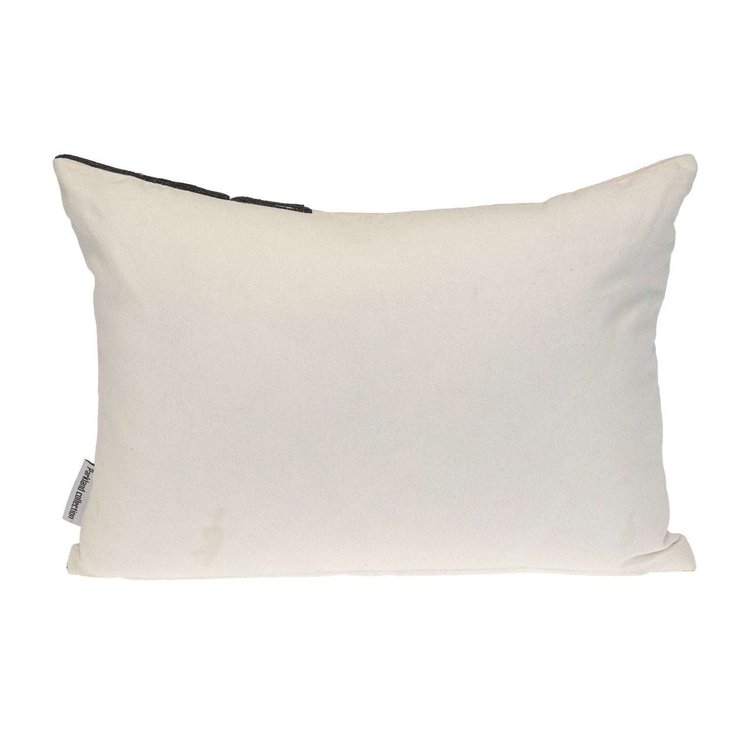 14" X 20" Beige and Black Geometric Cotton Throw Pillow FurniFindUSA