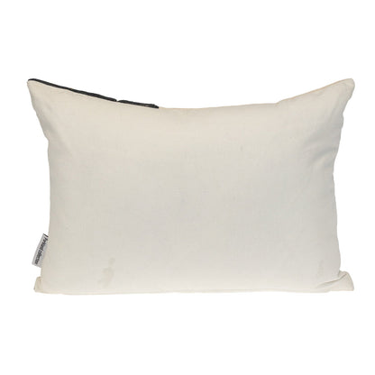 14" X 20" Beige and Black Geometric Cotton Throw Pillow FurniFindUSA