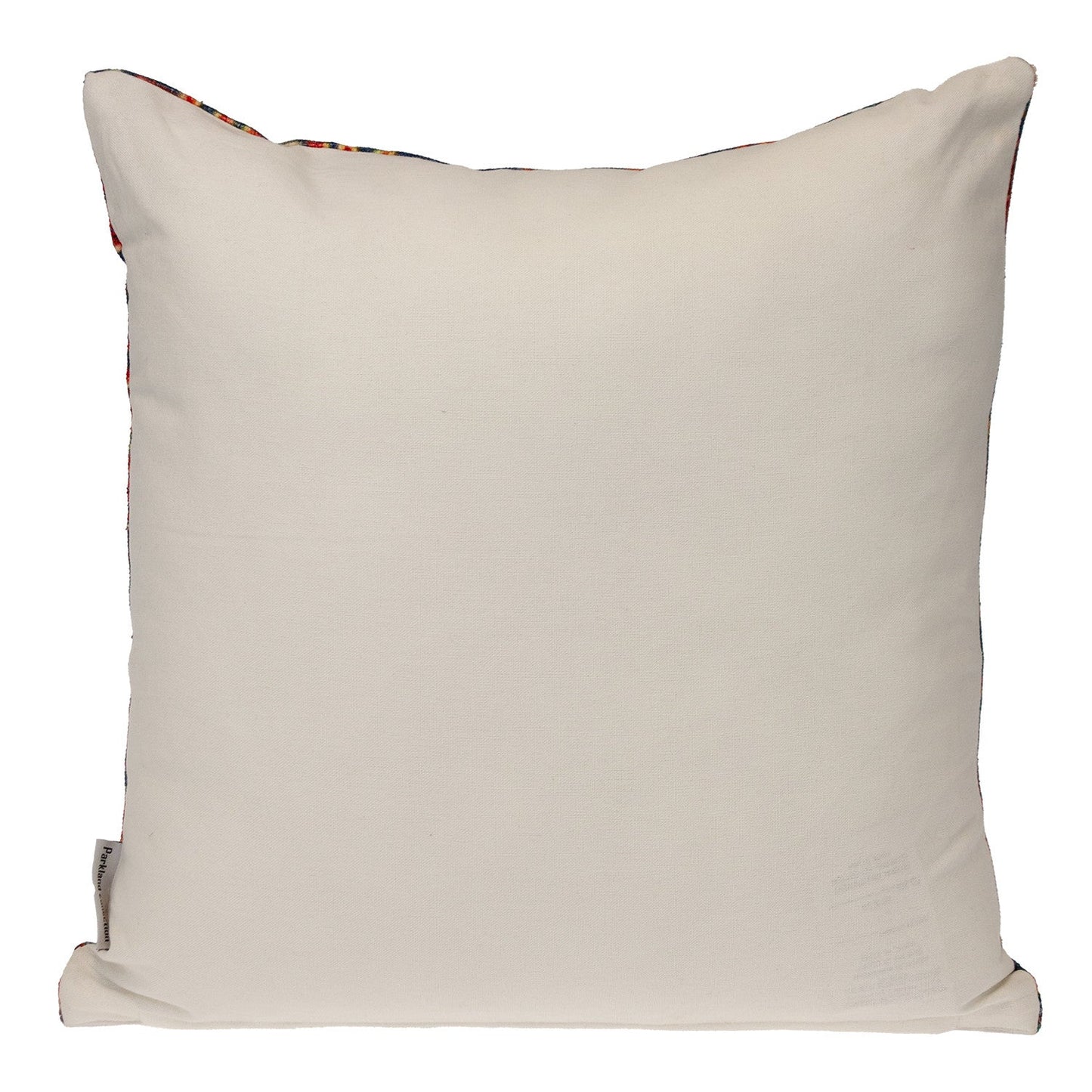 18" Blue and Red Damask Cotton Throw Pillow FurniFindUSA