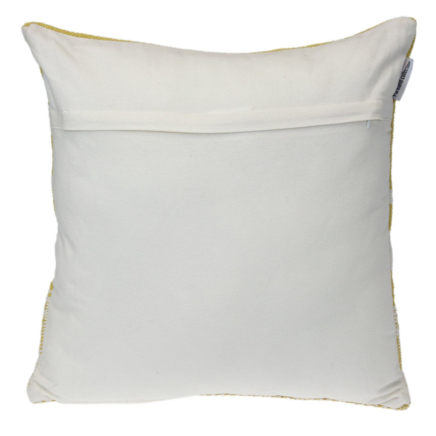 18" Yellow and White Striped Cotton Throw Pillow FurniFindUSA