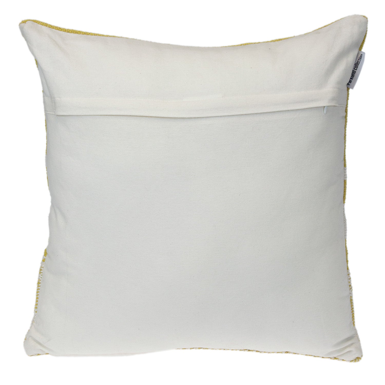 18" Yellow and White Striped Cotton Throw Pillow FurniFindUSA