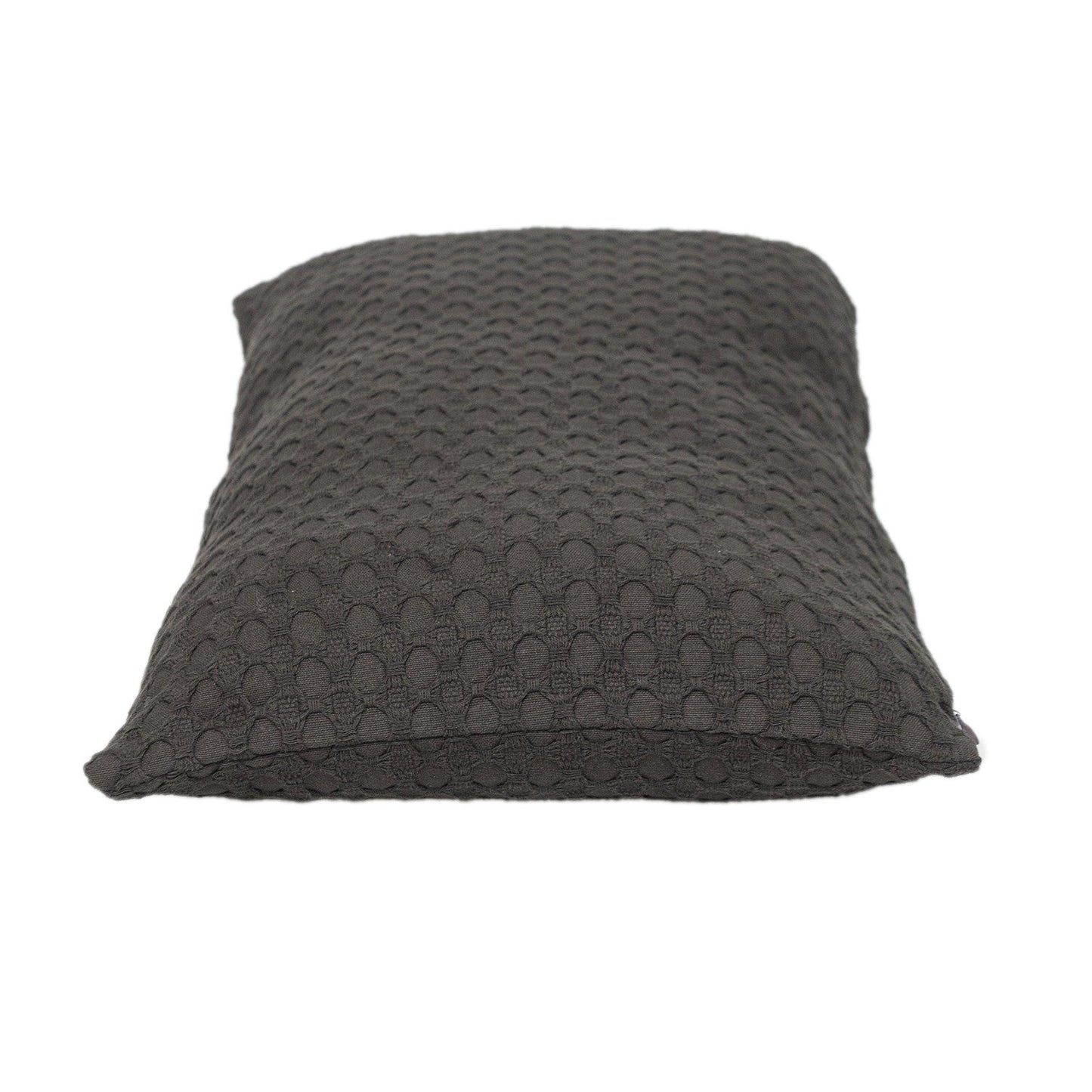 14" X 26" Dark Gray Cotton Lumbar Throw Pillow With Texture FurniFindUSA
