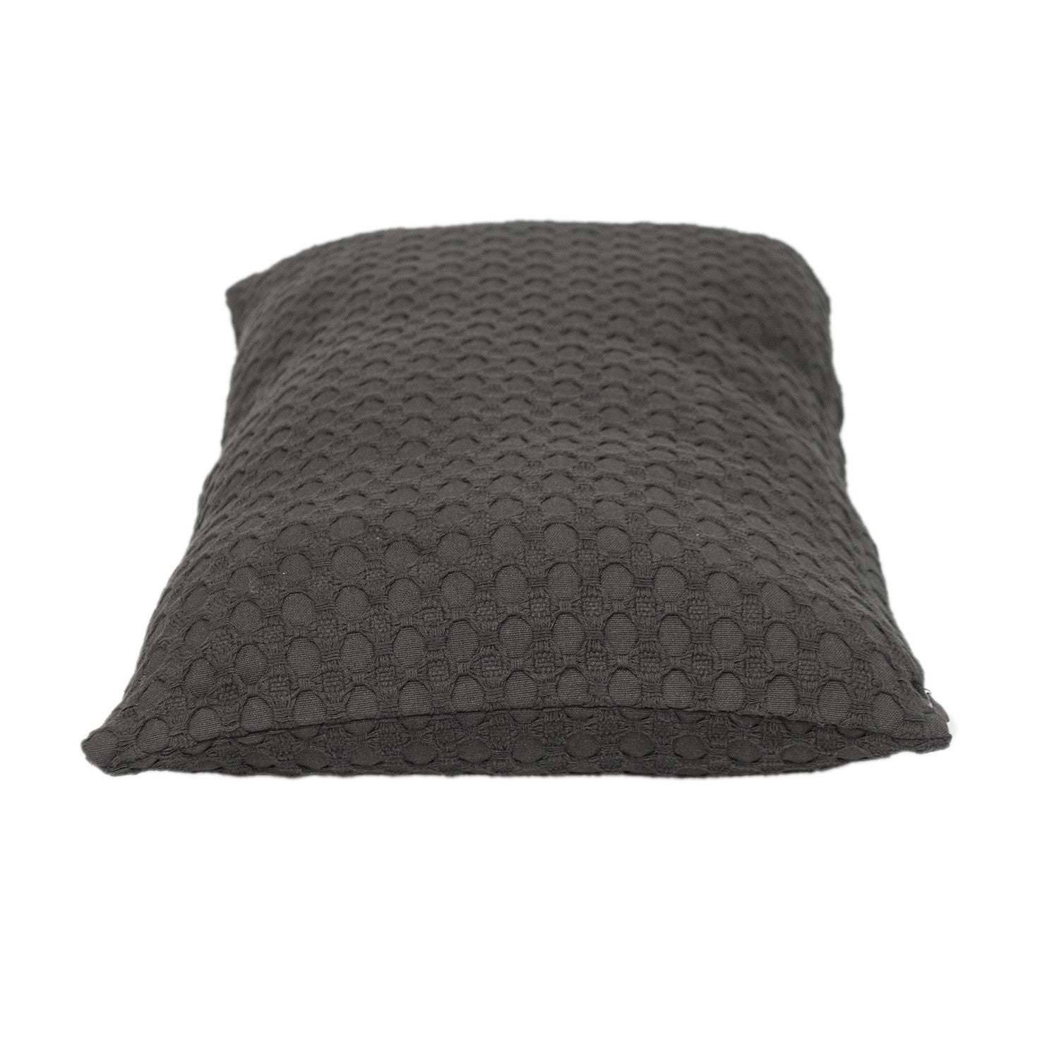14" X 26" Dark Gray Cotton Lumbar Throw Pillow With Texture FurniFindUSA