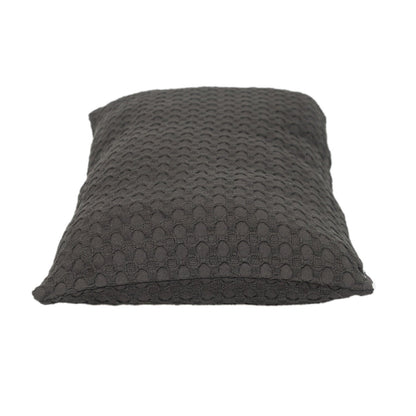 14" X 26" Dark Gray Cotton Lumbar Throw Pillow With Texture FurniFindUSA