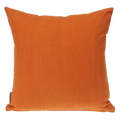 18" Orange Geometric Cotton Throw Pillow FurniFindUSA