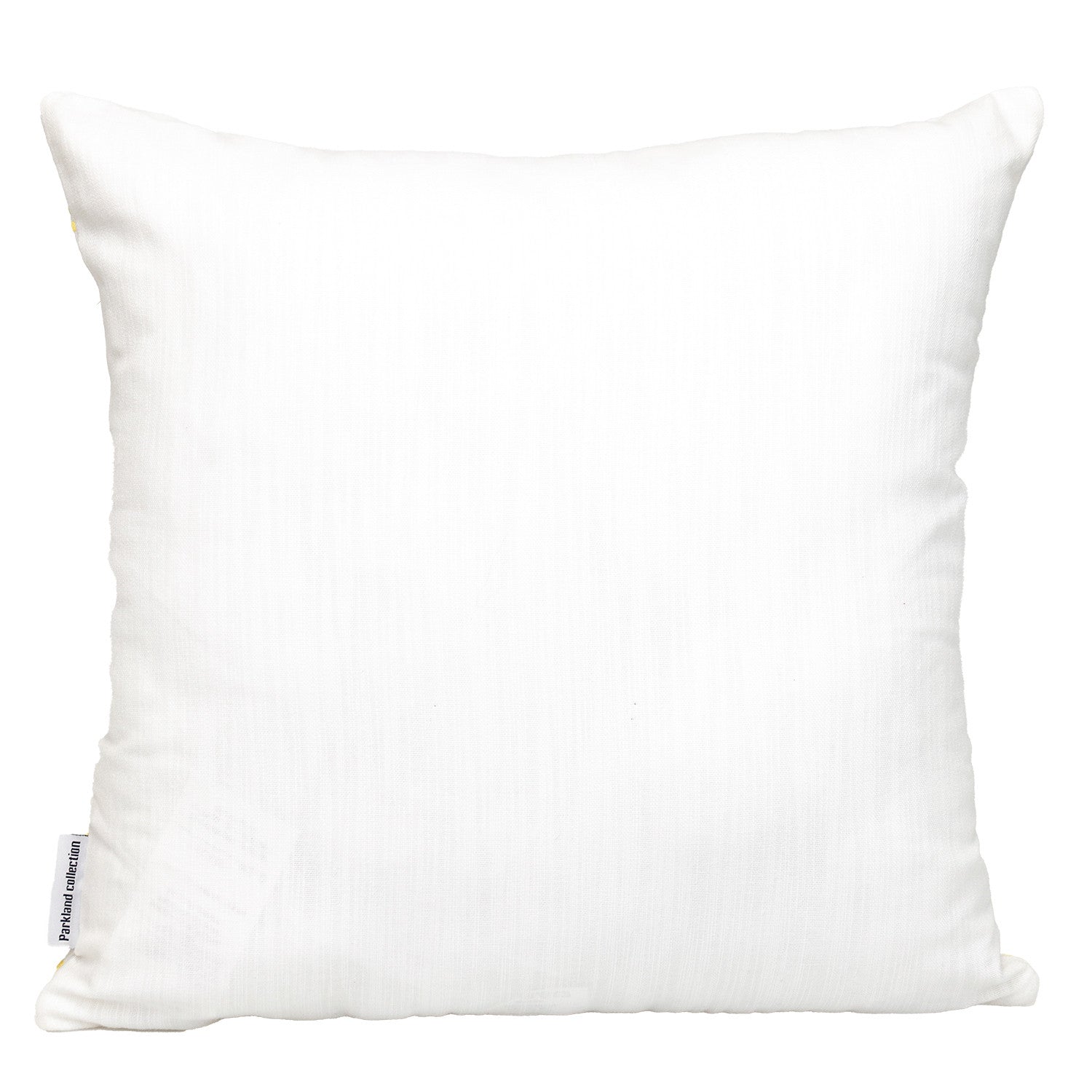 18" Yellow and White Geometric Cotton Throw Pillow With Embroidery FurniFindUSA