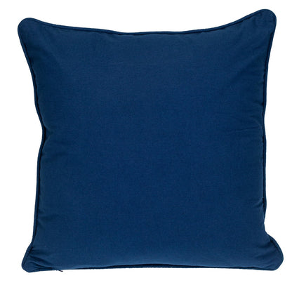 20" Blue Geometric Cotton Throw Pillow 0.5" (L) x 20.0" (W) x 20.0" (H) FurniFindUSA