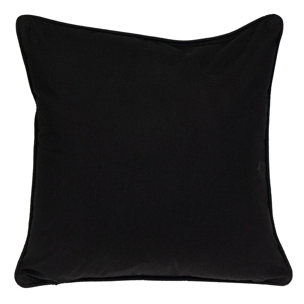 20" Black Geometric Cotton Throw Pillow — view 7