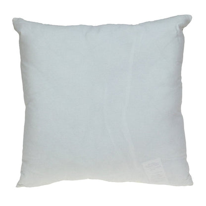 22" Orange And White Floral Cotton Throw Pillow with Embroidery
