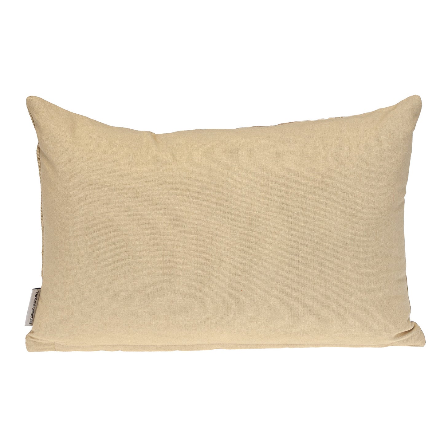 14" X 20" Beige and Gold Striped Cotton Blend Throw Pillow