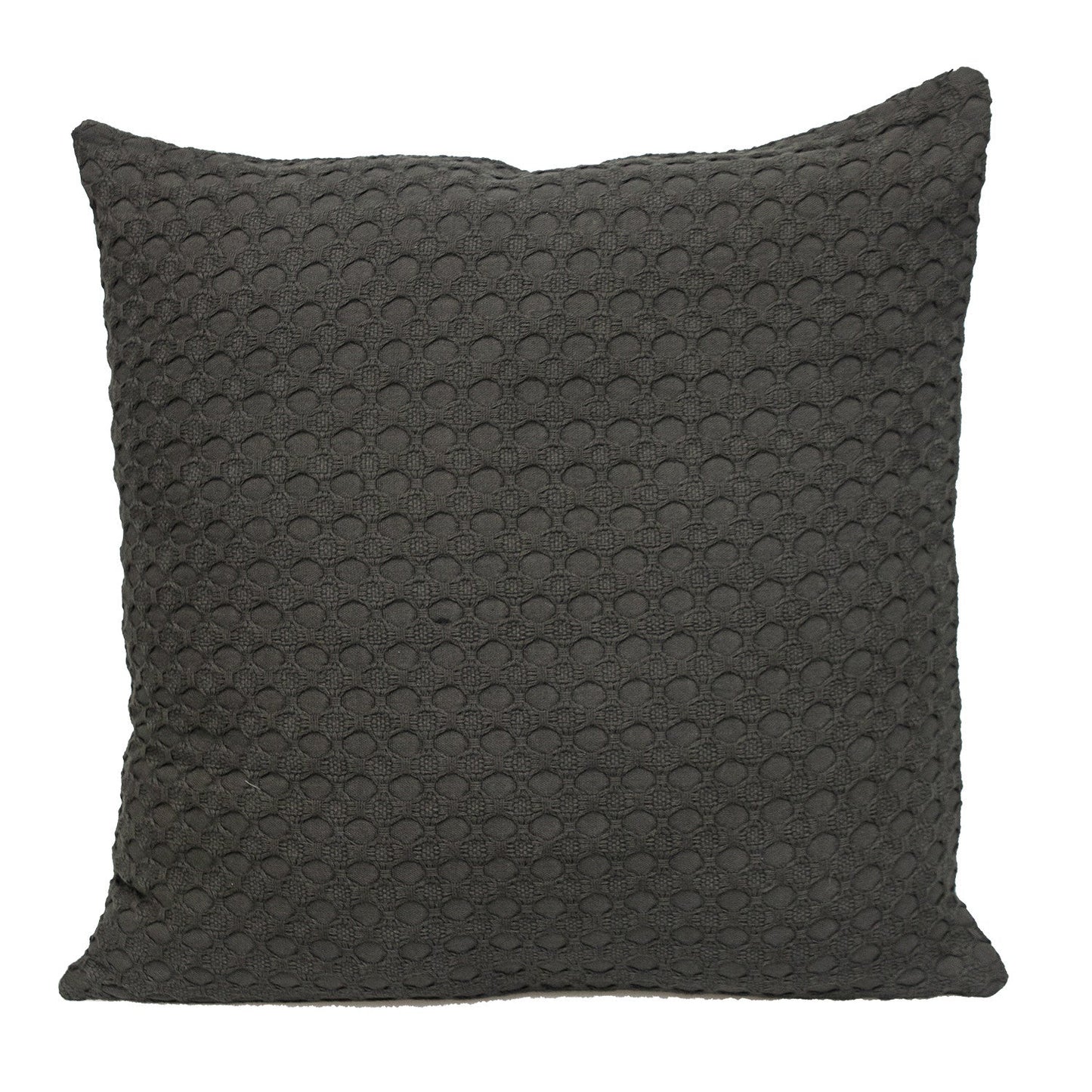 20" Gray Cotton Throw Pillow With Texture FurniFindUSA