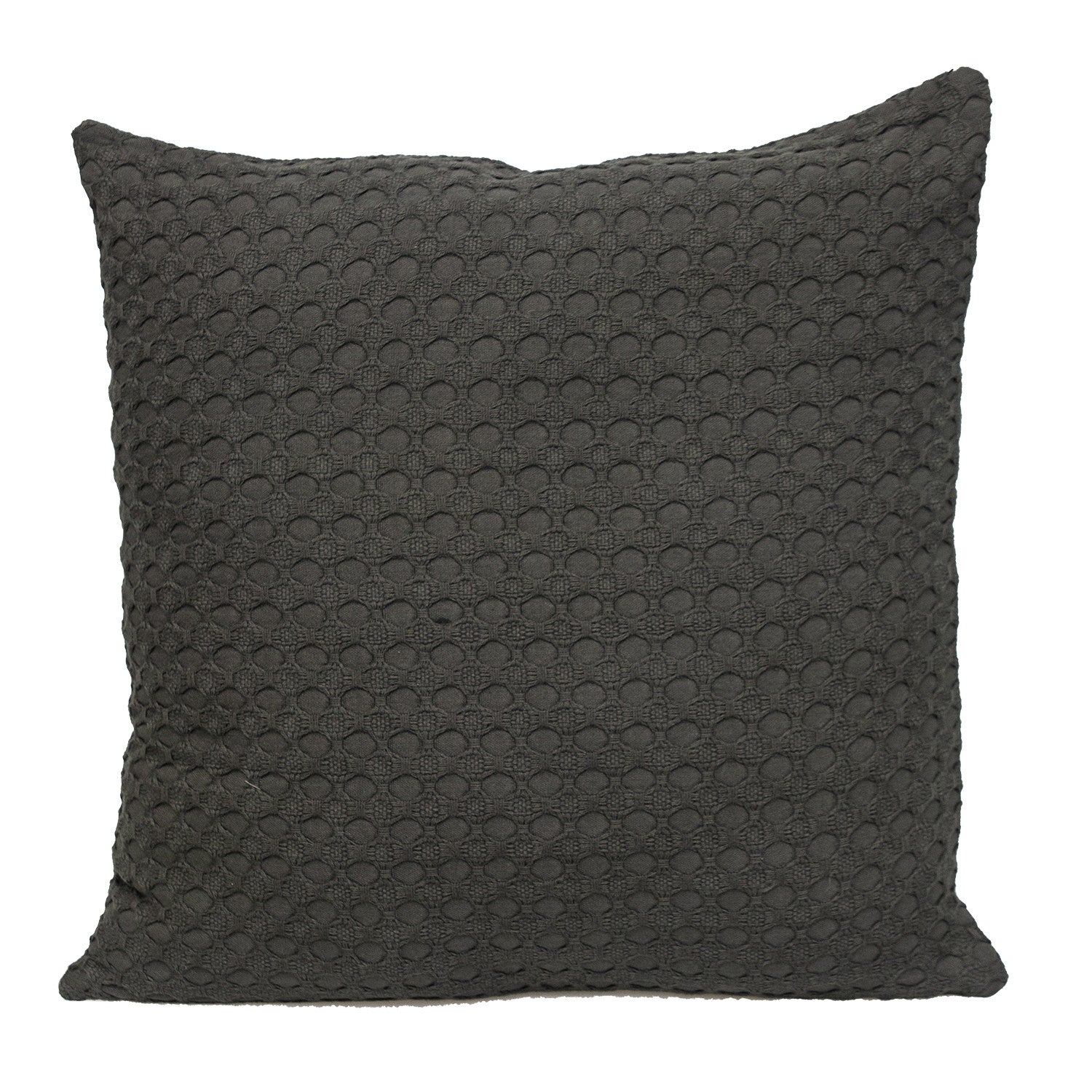 20" Gray Cotton Throw Pillow With Texture FurniFindUSA