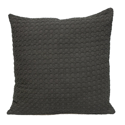 20" Gray Cotton Throw Pillow With Texture FurniFindUSA