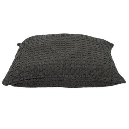 20" Gray Cotton Throw Pillow With Texture FurniFindUSA