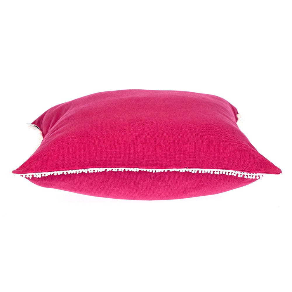 16" Pink Cotton Throw Pillow — view 2