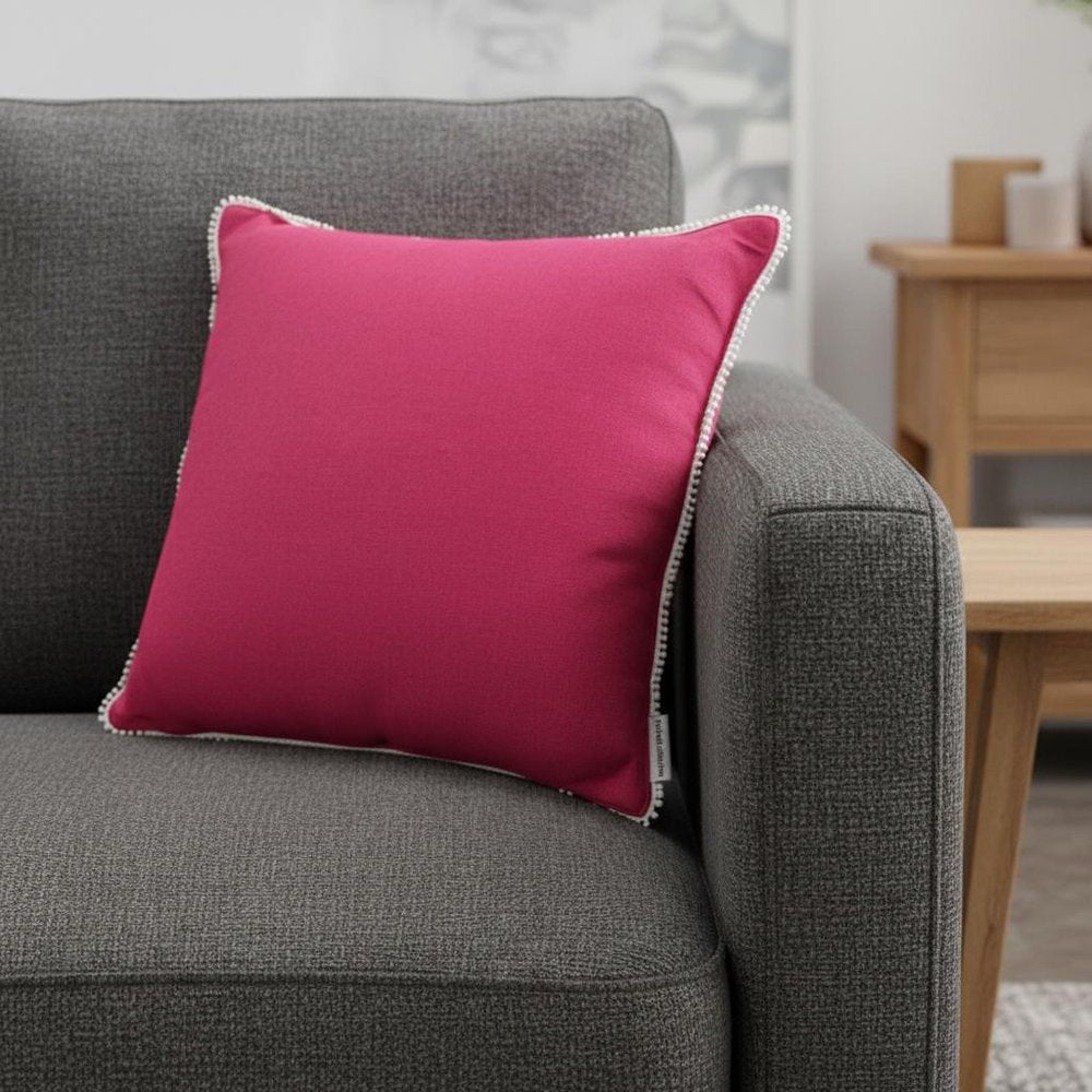 16" Pink Cotton Throw Pillow — view 9