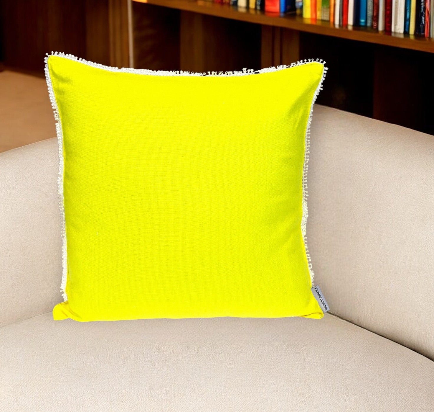 16" Yellow Cotton Throw Pillow FurniFindUSA