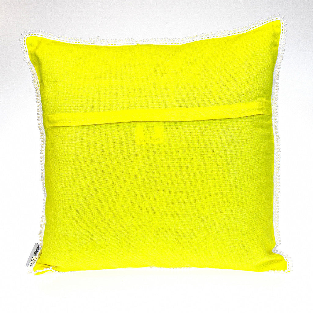 16" Yellow Cotton Throw Pillow FurniFindUSA