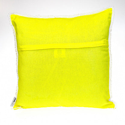 16" Yellow Cotton Throw Pillow FurniFindUSA