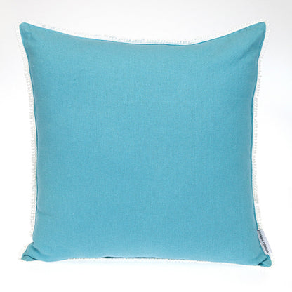 16" Blue Cotton Throw Pillow FurniFindUSA