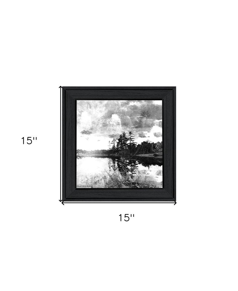 Lakeside Pines Black Framed Print Wall Art — view 3